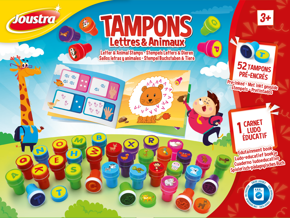 tampons lettres et animaux