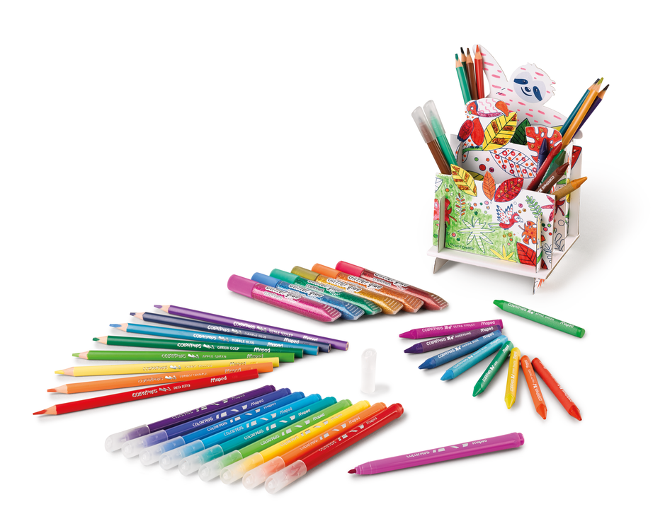 crayon couleur palette mine coloriage papeterie dessin enfant école  dessiner colorier Stock Photo