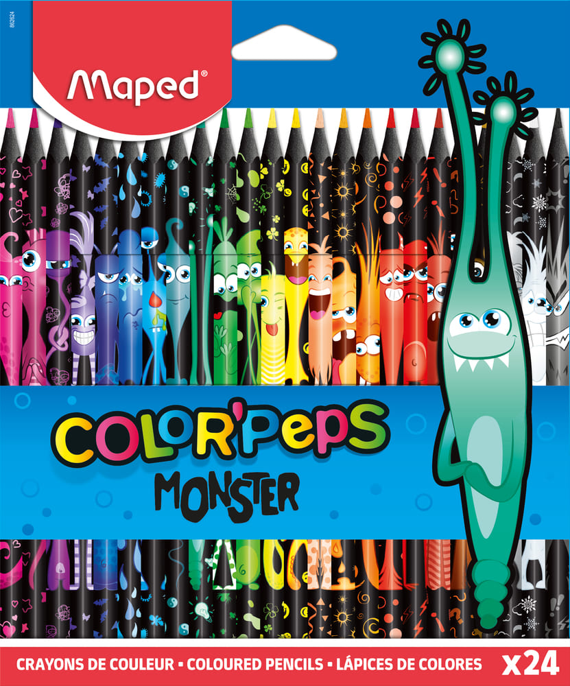 24 Crayons de couleurs | maped coloriage 