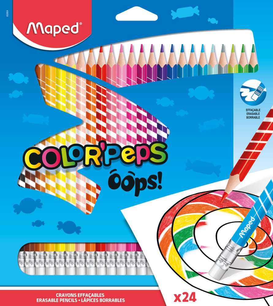 Pochette de 24 crayons de couleur MAPED Color'Peps