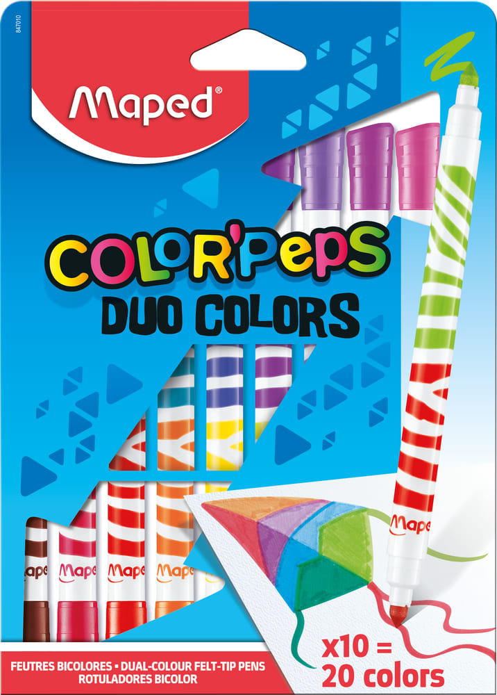 10 feutres pour coloriage Color'Peps Duo – Maped France