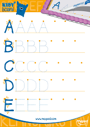 Fiche d'activité à imprimer enfant - Jeu pédagogique enfant – Alphabet et écriture – Lettres