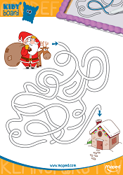 Fiche d'activité à imprimer enfant - Jeu Noël enfant – Labyrinthe