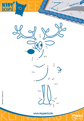 Fiche d'activité à imprimer enfant - Jeu Noël enfant – Points à relier renne