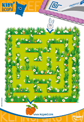 Fiche d'activité à imprimer enfant - Jeu Pâques enfant - Labyrinthe