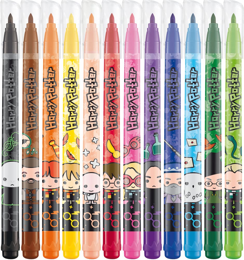 Maped - Trousse Coloriage Harry Potter 31 pièces - 12 Feutres + 12 Crayons  Couleur + 2 Crayons Graphite + 1 Ciseaux + 1 Taille-Crayon + 1 Gomme + 2