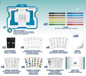 Lumi Board Maped - Tableau Lumineux Pour Apprendre à Dessiner - 250 Modèles - Enfant Dès 4 Ans - Avec Piles