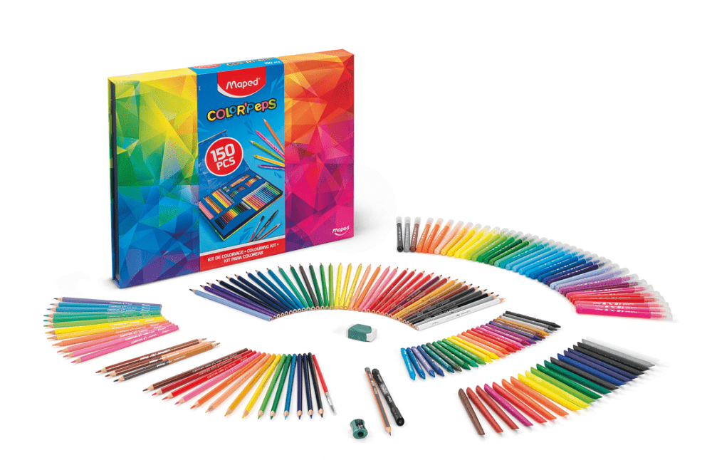 150 pièces Boîte Enfants Couleur Professionnel Dessin Ensemble Art Box Crayon  Dessin Enfants
