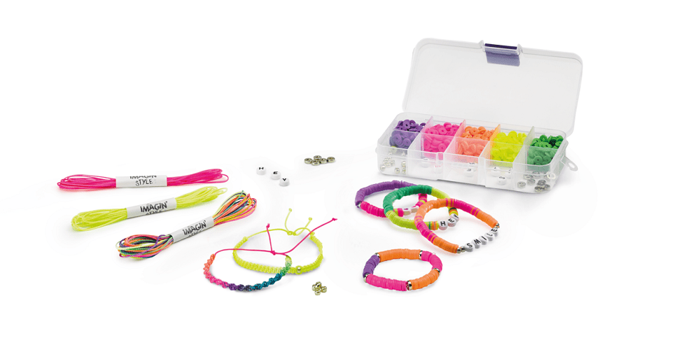 Kit création de bijoux enfant Imagin'Style Bracelets Neon – Dès 7 ans –  Maped France