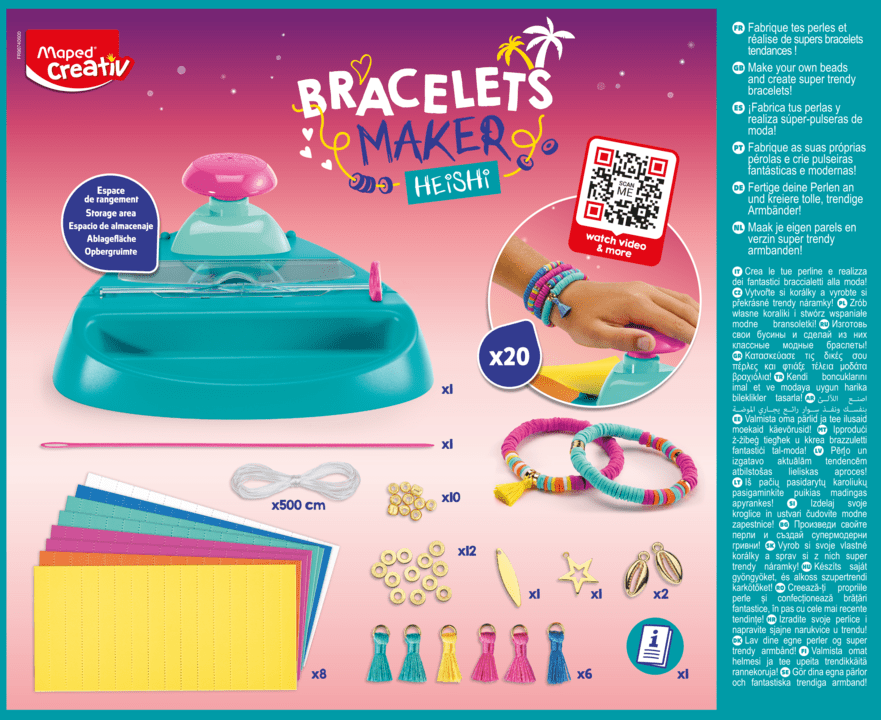 Bracelets maker - machine à bracelets et fabrication perles et bijoux  enfants - dès 6 ans bleu Maped