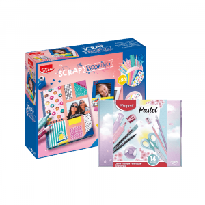 kit scrapbooking et papeterie pastel