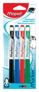 lot de 4 marqueurs effacables a sec maped