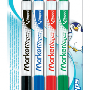 lot de 4 marqueurs effacables a sec maped