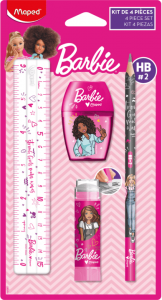 mini kit fournitures scolaires barbie x maped