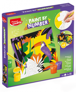 coffret peinture au numéro Maped Creativ Toucan et Papillon