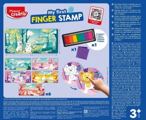 Kit Tampons Premier âge Maped Creativ – Eau – Mallette + 6 Tampons + Encrier Bleu – Dès 2 Ans