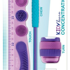 Kit de fournitures scolaires Kidy Learn Concentration 4 pièces - Violet