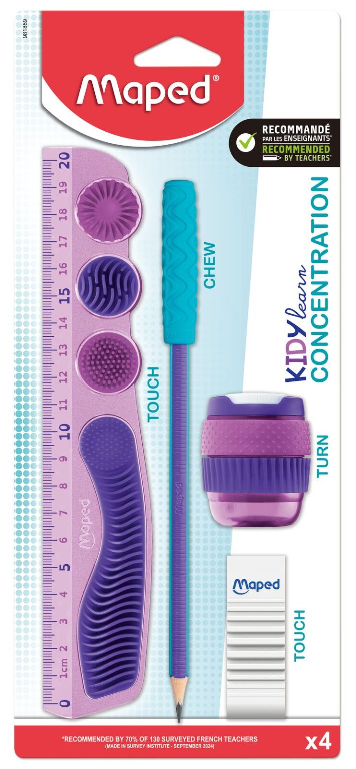Kit de fournitures scolaires Kidy Learn Concentration 4 pièces – Maped ...